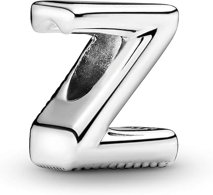 PANDORA Moments Buchstabe Z - wendbares Alphabet-Charm aus Sterling-Silber mit geprägten Herzen und Perlen an der Rückseite, kompatibel mit Armbändern aus der PANDORA Moments Kollektion, - obrazek 2