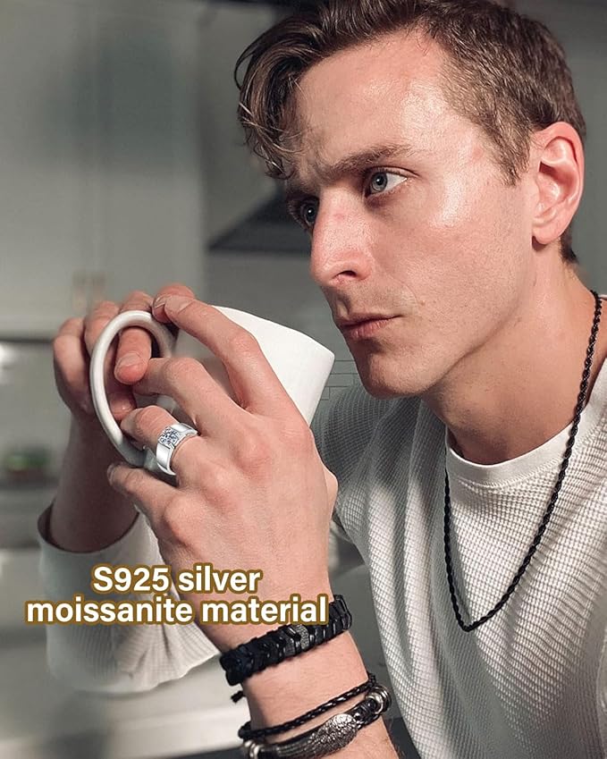 2 sztuki klasyczny pierścionek solitaire ze srebra próby 925 z wytworzonym moissanitem, symulowany diament, pierścionki z bocznymi kamieniami, proste pierścionki zaręczynowe - obrazek 5