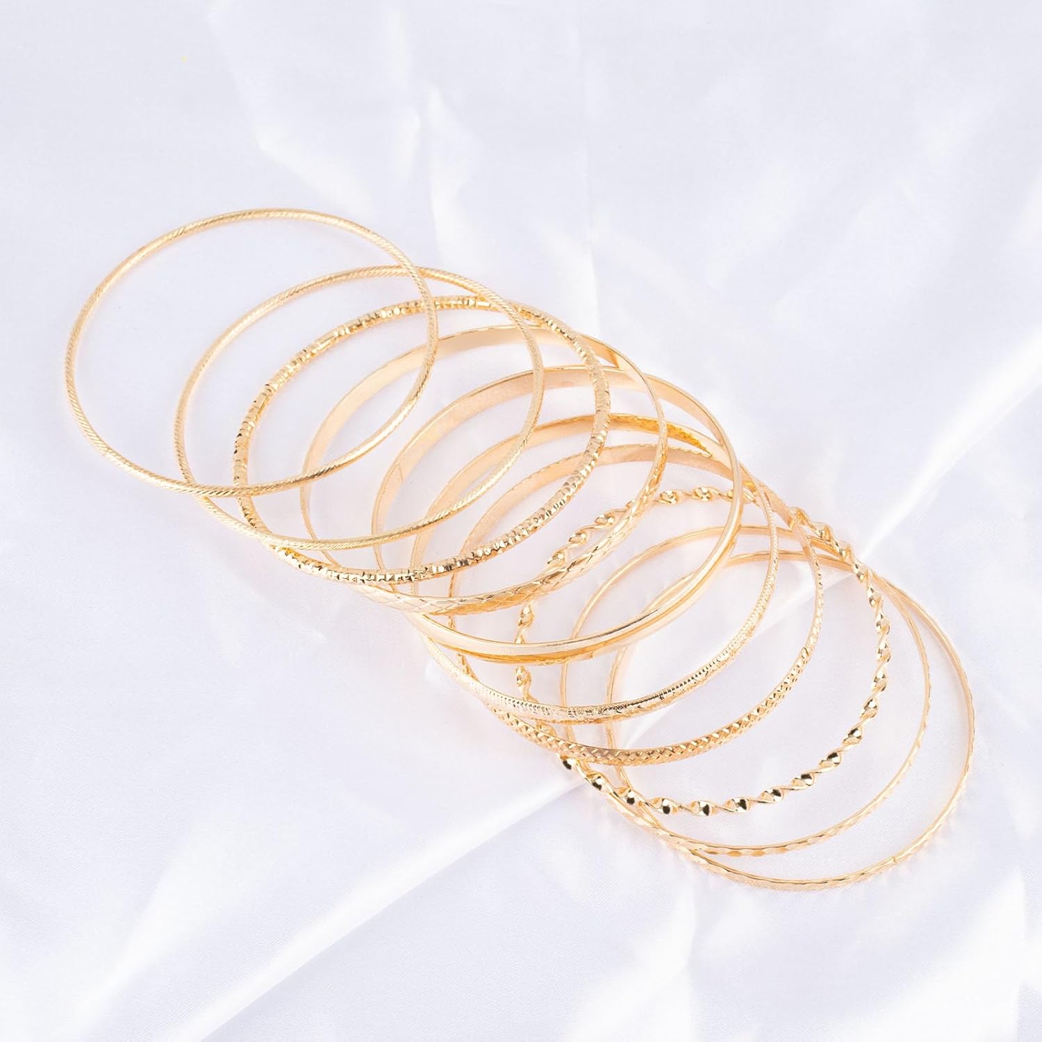AYNKH 10 szt. bransoletka dla kobiet, indyjski zestaw bransoletek, bransoletka boho, vintage, regulowane bransoletki do układania w stos, biżuteria na ramię dla kobiet, wesele, przyjęcie - obrazek 7