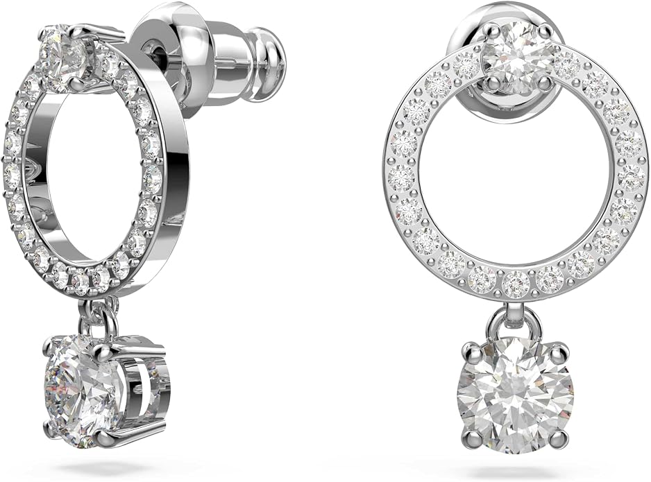 Swarovski Constella Kolekcja kolczyki koła, szlif okrągły, pokryty rodem - obrazek 3