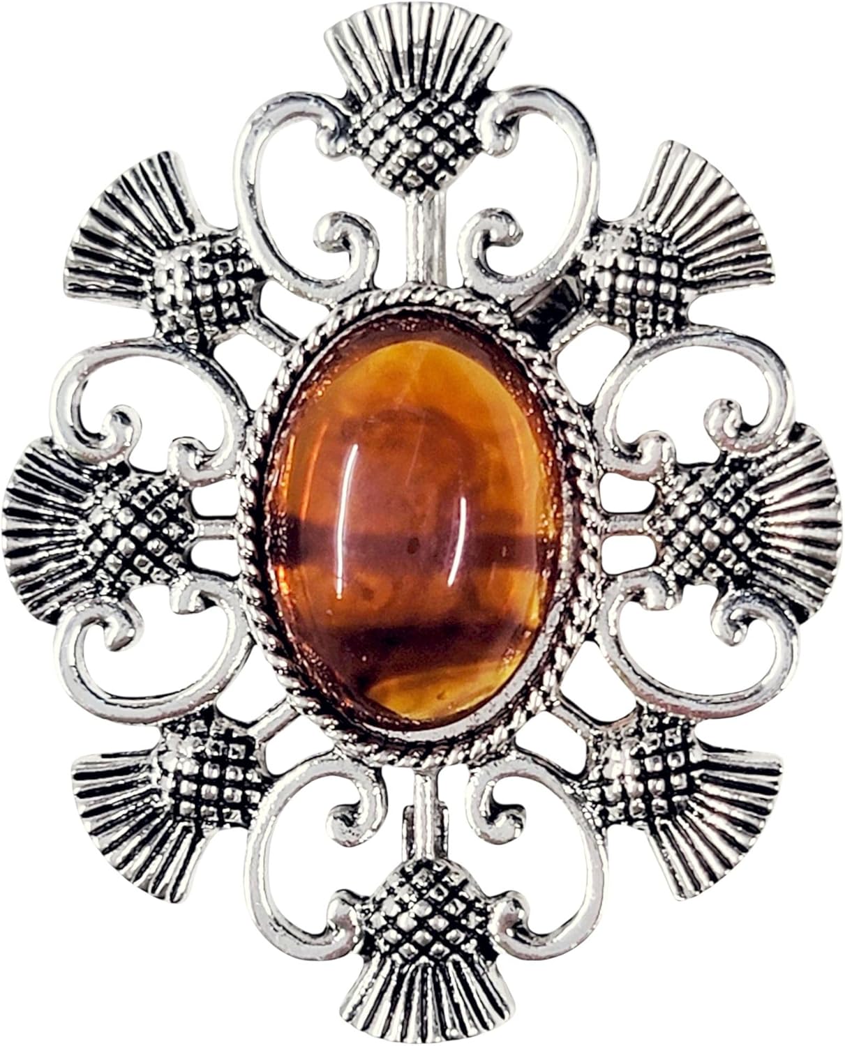 GFM Scottish Thistle, celtyckie, irlandzkie symbole broszki lub przypinki - obrazek 2