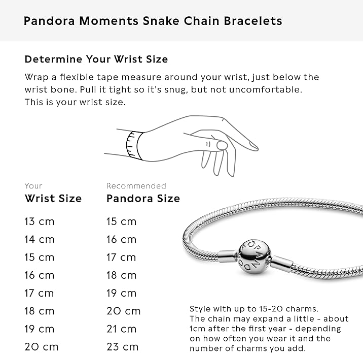 PANDORA Biżuteria – Smooth Moments bransoletka z zawieszką z łańcuszkiem wężowym – prezent dla niej – srebro wysokiej próby, Metal - obrazek 5