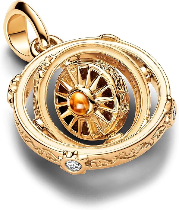 PANDORA X Game of Thrones Drehendes Astrolabe Charm-Anhänger aus Sterling Silber mit 14 Karat vergoldete Metalllegierung, Kompatibel Moments Armbändern, 762971C01 - obrazek 4