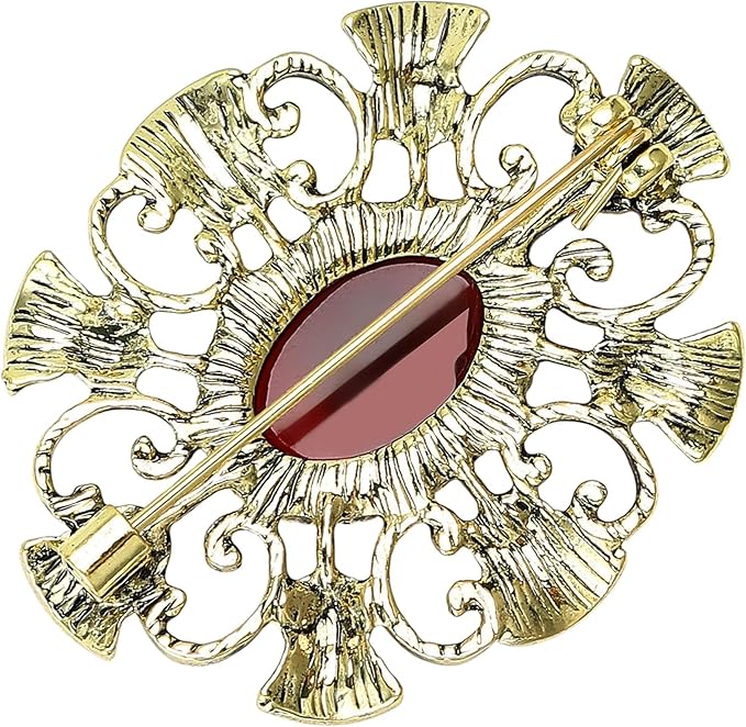 GFM Scottish Thistle, celtyckie, irlandzkie symbole broszki lub przypinki - obrazek 3