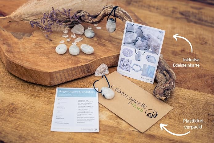 Wisior z tęczowego księżycowego kamienia - obrazek 5