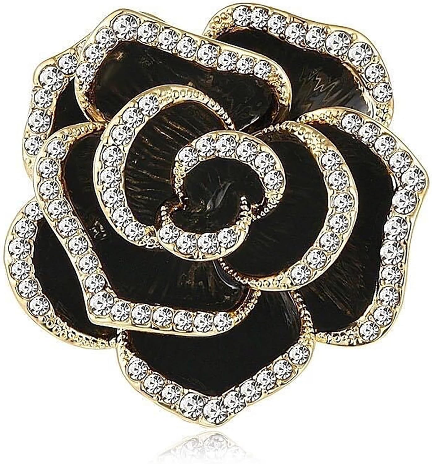 Vintage elegancka unikalna broszka z kryształem, modna broszka z kryształem górskim, odznaki pin, akcesoria biżuteria prezenty, guzik z kryształu górskiego, szaliki klamra broszka z kwiatami, stanik - obrazek 2