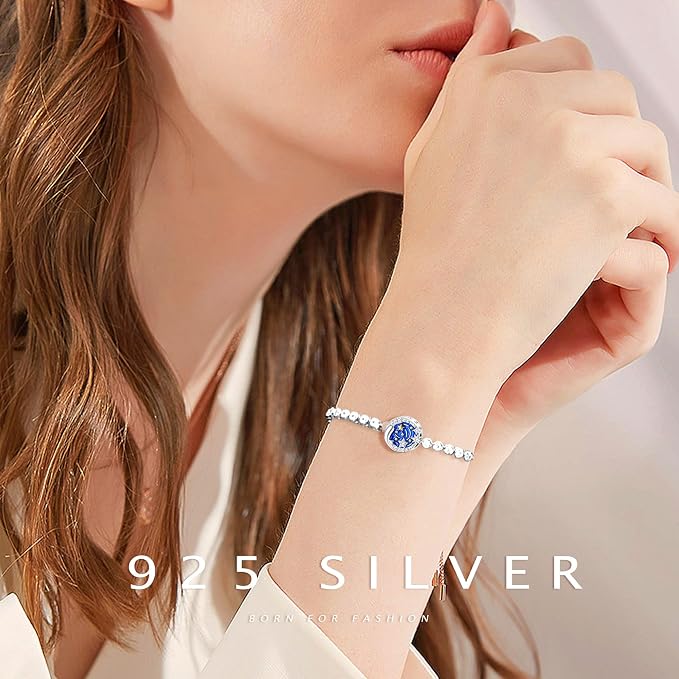 Zawieszka charms ze srebra próby 925, niebieski, księżyc, gwiazdy, słońce, krzyż, pierś, , Maria, Boho, koraliki, biżuteria do bransoletki, urocza bransoletka dla kobiet, dorosłych - obrazek 5
